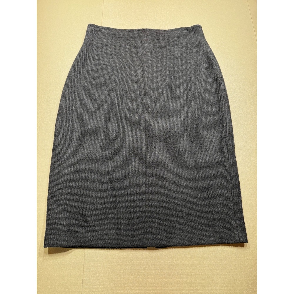 St. John Collection Black Santana‎ Knit Textured Pencil Skirt Size 4 Made in USA